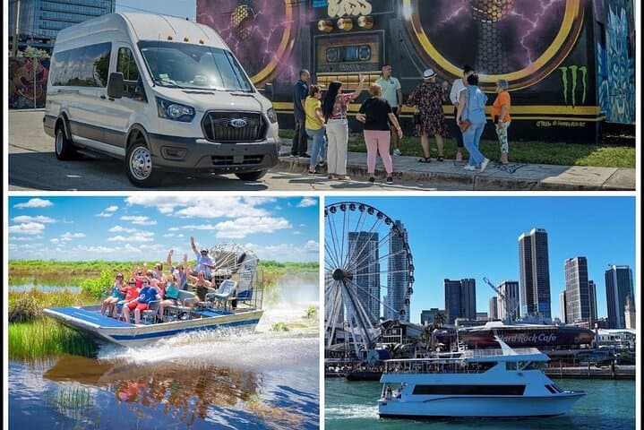 Miami Triple Combo — City Sights, Millionaire Row Boat Cruise & Everglades Airboat Adventure (2-Day)