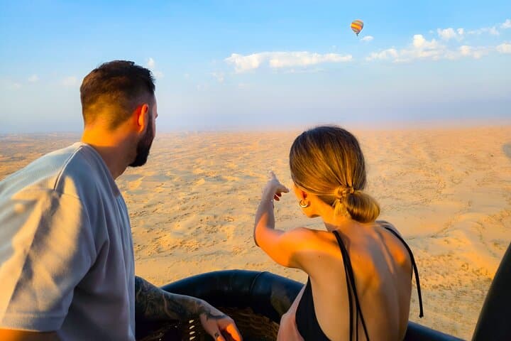 Sunrise Hot Air Balloon Over Dubai Dunes and Evening Desert Safari photo 2