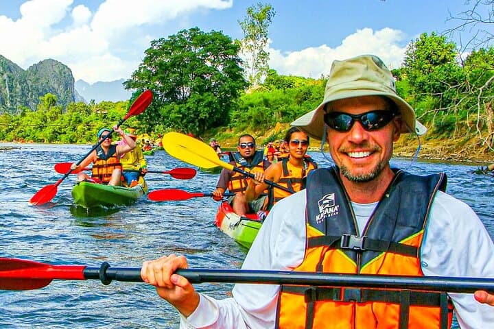 Vang Vieng Kayaking: Nam Song River Khmu Village Rapid & Float Tour