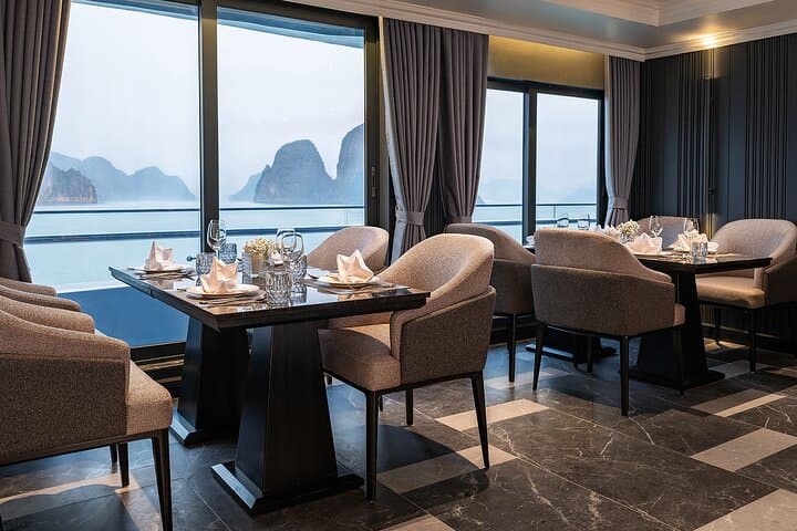 Luxury Day Cruise from Hanoi to Halong & Lan Ha Bay — Dark & Bright Caves, Kayaking, Sunset
