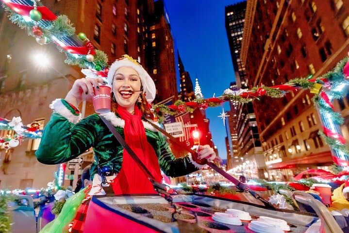NYC Holiday Lights Sightseeing Bus Tour — 75‑Minute Midtown Holiday Lights Experience