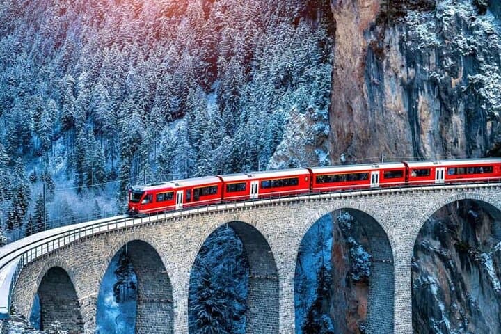 Bernina Express from Milan: Scenic Guided Train Tour to St. Moritz & Tirano