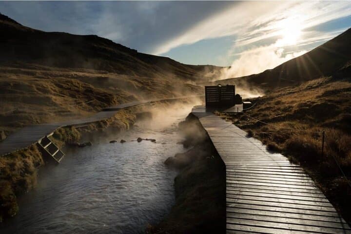 Night Hike to Reykjadalur Hot River: Private Northern Lights Experience from Reykjavík photo 2