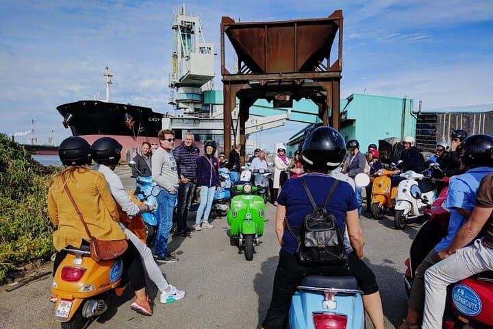Private Antwerp Vespa Tour: City & Port Scooter Experience