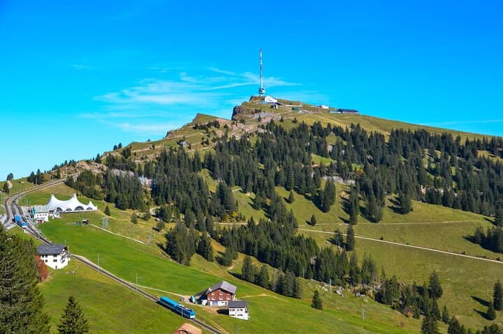 Three Swiss Mountain Peaks in One Day: Cable Cars, Funiculars & Lake Lucerne Cruise