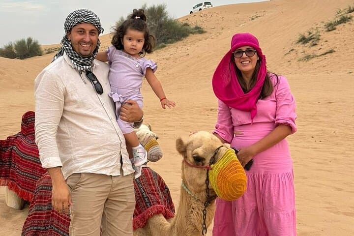 Abu Dhabi Private Morning Desert Safari: Family-Friendly Dune Bashing & Camel Rides photo 1