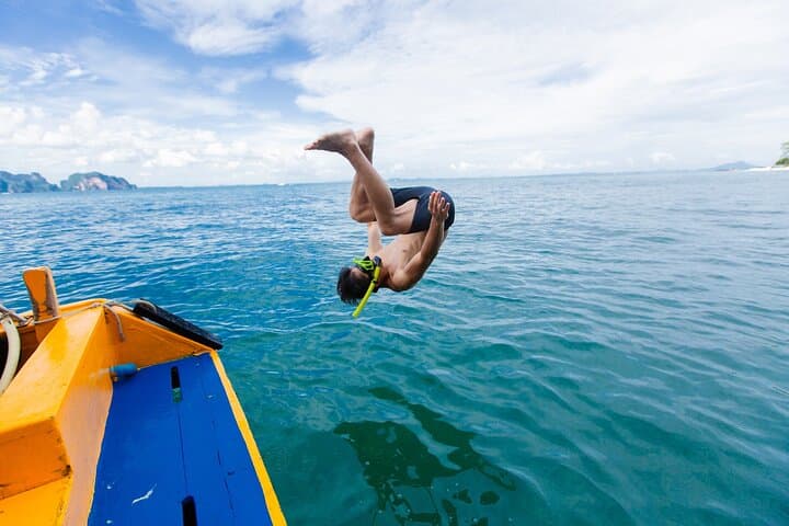 Krabi 7 Islands Sunset: Big-Boat Snorkel, BBQ Dinner & Bioluminescent Swim