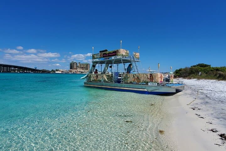 Destin Crab Island Pontoon Charter: 4-Hour Double-Decker with Slides photo 2