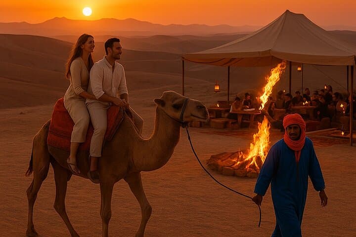 Agafay Desert Sunset Camel Ride & Berber Dinner Show from Marrakech photo 3