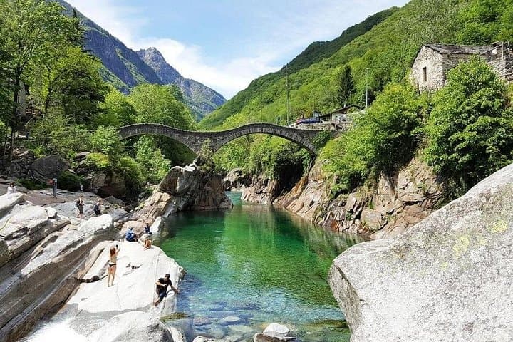 Verzasca Valley Private Day Trip from Milan — Waterfalls, River Bridges & Alpine Villages