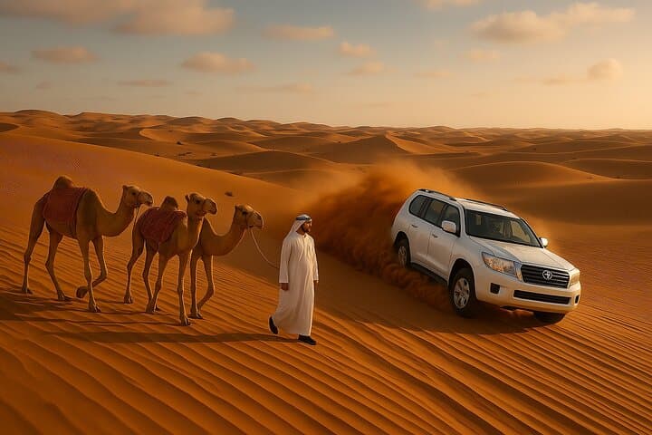 Sunset on the Red Dunes: Dubai Desert Safari with ATV, Live Shows & BBQ photo 5