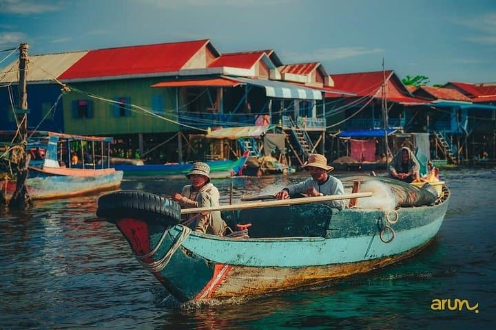 Sunset on Tonle Sap: Kompong Phluk Floating Village & Canoe Ride from Siem Reap photo 2