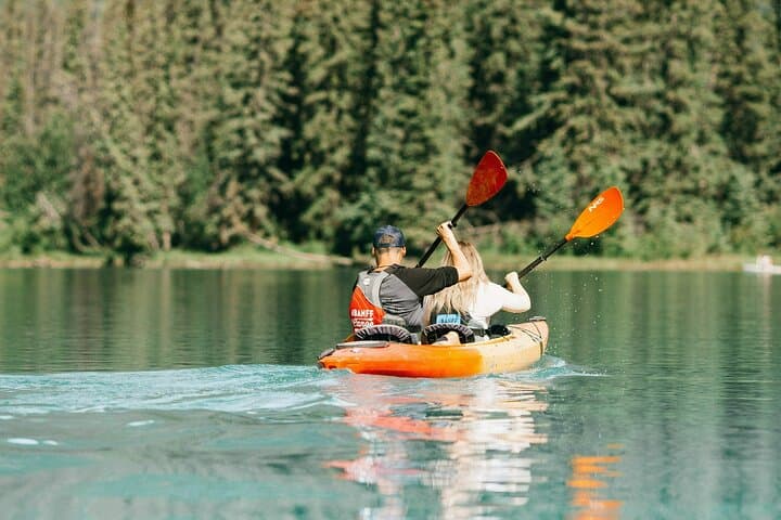 Banff Double Kayak Tour on the Bow River — Paddle to Mount Rundle photo 2