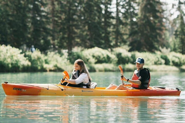 Banff Double Kayak Tour on the Bow River — Paddle to Mount Rundle photo 5