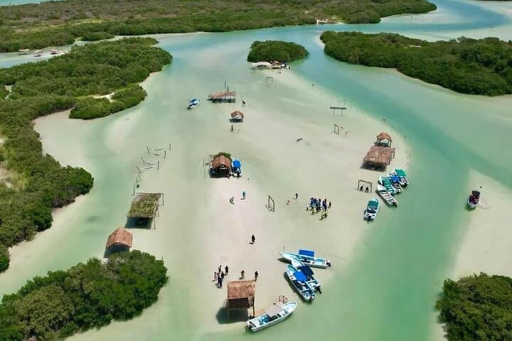 Agua Azul Island Day Trip from Mérida — Swings in the Sea, Chuburná Dunes & Progreso Flavors