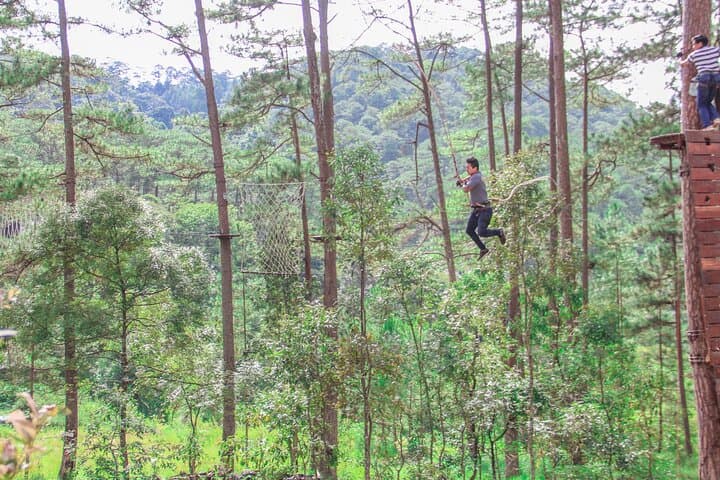 Datanla High Rope Course: Zipline, Cliff Jump & Pine-Forest Adventure Near Da Lat photo 5