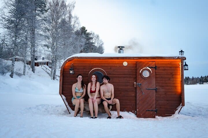 Sauna on Ice in Rovaniemi: Wood-Fired Arctic Sauna & Ice River Dip