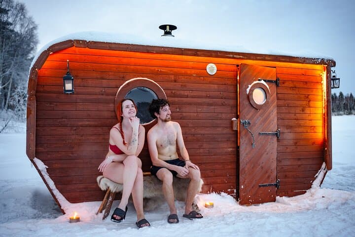 Sauna on Ice in Rovaniemi: Wood-Fired Arctic Sauna & Ice River Dip photo 3