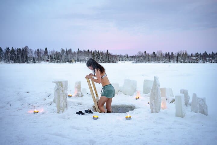 Sauna on Ice in Rovaniemi: Wood-Fired Arctic Sauna & Ice River Dip photo 4