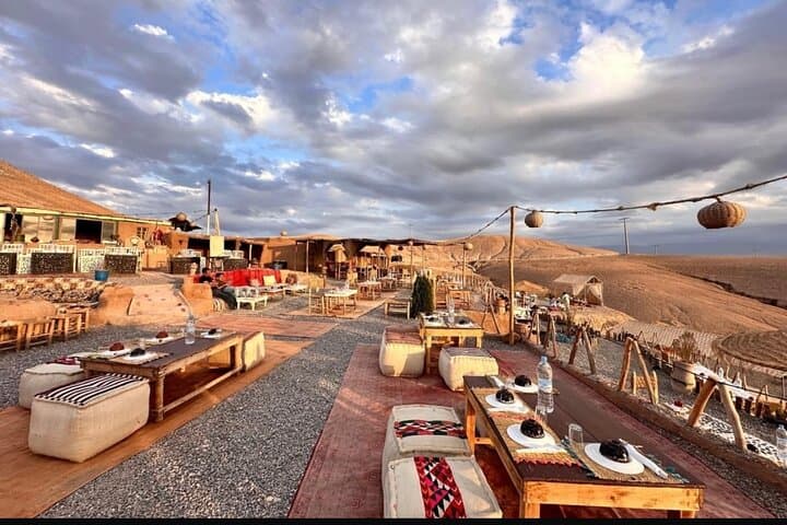 Agafay Desert Camel Ride & Sunset Dinner — Camel Trek, Berber Music and Fire Show Near Marrakech photo 3
