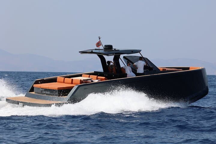 Private Santorini Yacht Charter Aboard Demetrius — Caldera Swim, Sunset & Open Bar