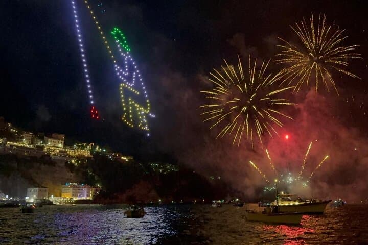 Fires at Sea: Sorrento & Positano Night Cruise for Saint Anna and Ferragosto Fireworks