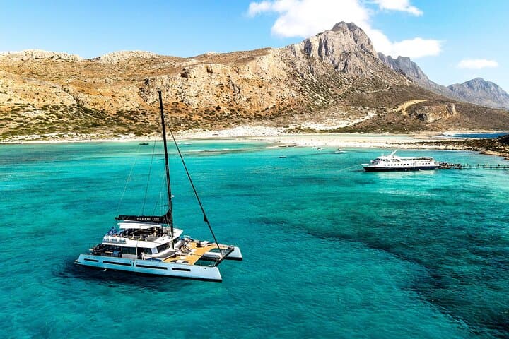 Balos & Gramvousa Luxury Catamaran Cruise from Kissamos