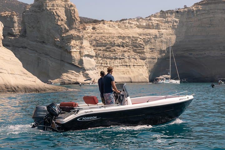 Self-Drive Boat Rental in Milos — No License Needed on the Blu Water 185 photo 4