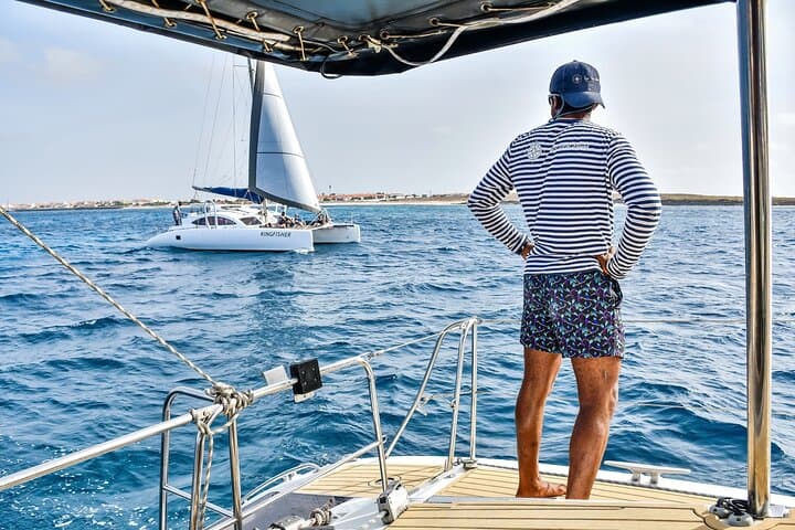 Private Half-Day Catamaran Cruise Along Sal Island's Santa Maria Coast
