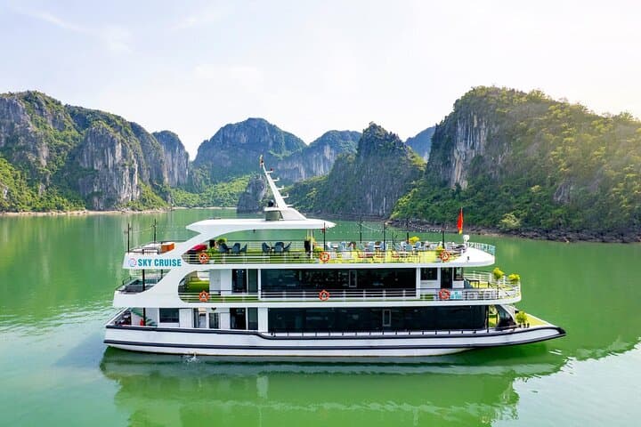 Halong Bay Day Cruise on Sky Cruise — Jacuzzi, Kayaking & Buffet from Hanoi