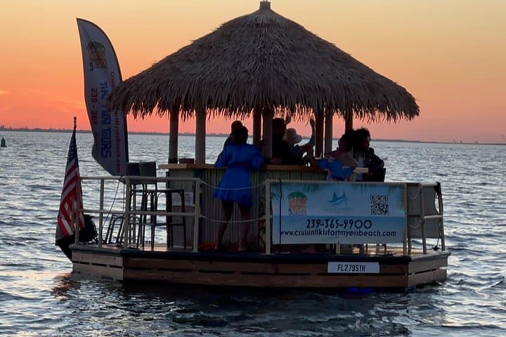 Private Tiki Cruise from Fort Myers Beach: Sunset, Shells, and Shallow-Water Sightseeing photo 2