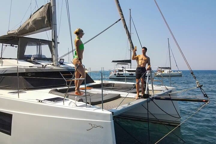 Santorini Platinum Half-Day Catamaran: Red Beach, Hot Springs & Cliffside Views photo 3