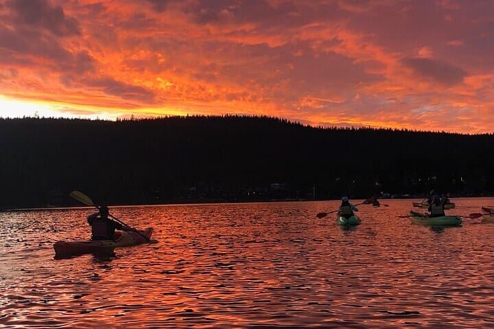Sunset Kayak Experience on Lake Tahoe: Glide Through Twilight Waters