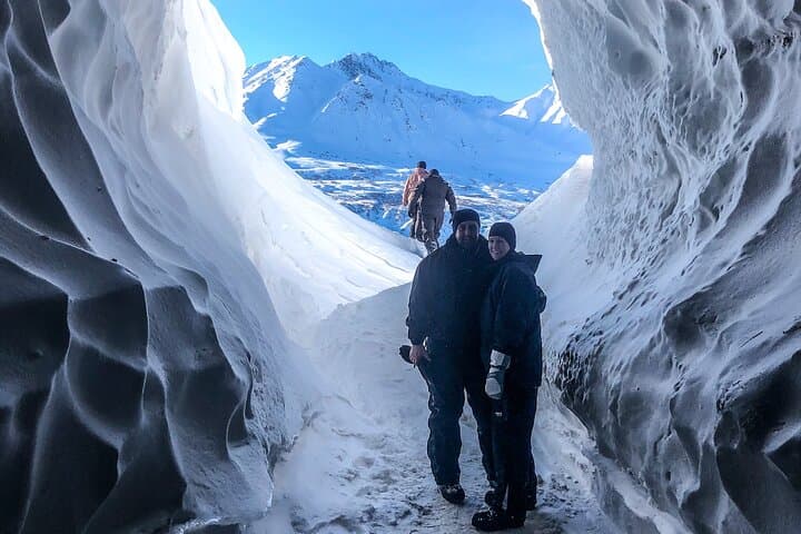 Inside Alaska’s Winter Ice Caves: Helicopter Landing on Knik Glacier photo 2