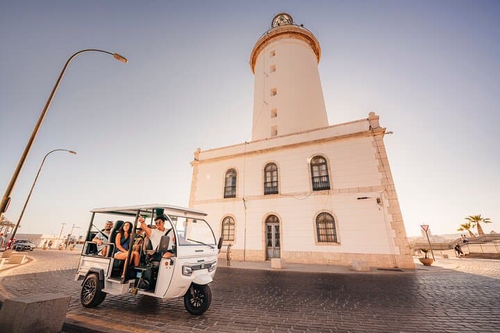 Malaga by TukTuk: Private 1–2 Hour Tuk and Flow City Tour