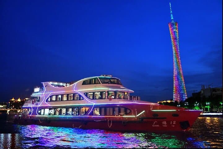Pearl River Night Cruise Guangzhou: Open-Air Deck Views at Haixinsha photo 5