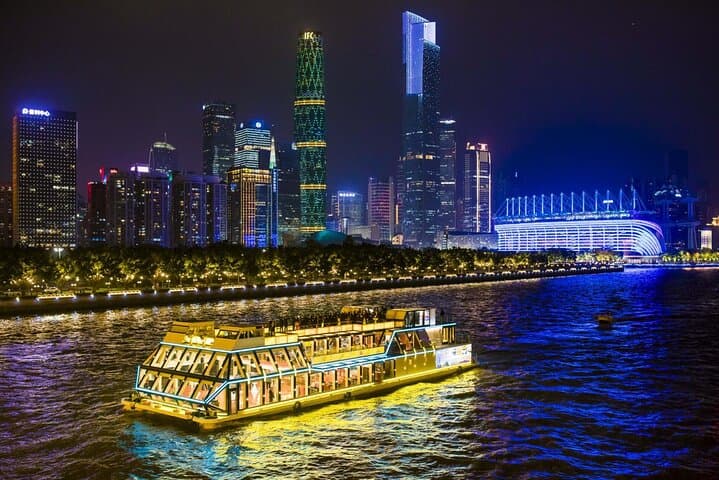 Pearl River Night Cruise Guangzhou: Open-Air Deck Views at Haixinsha photo 6