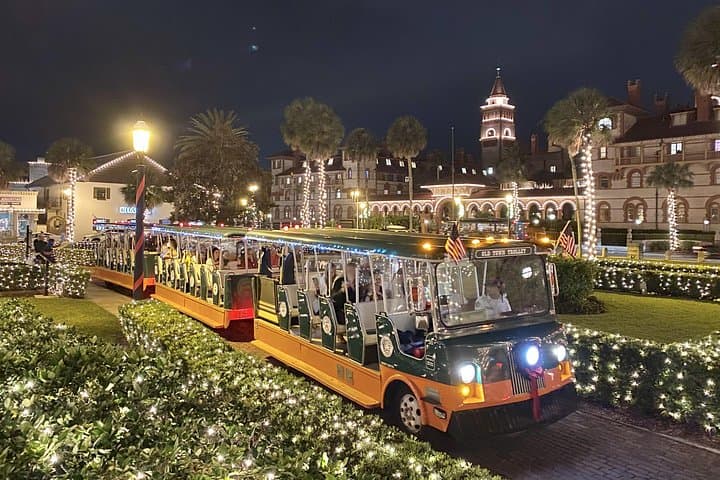 St. Augustine Nights of Lights Trolley Tour — Private Row for Up to 4 photo 1