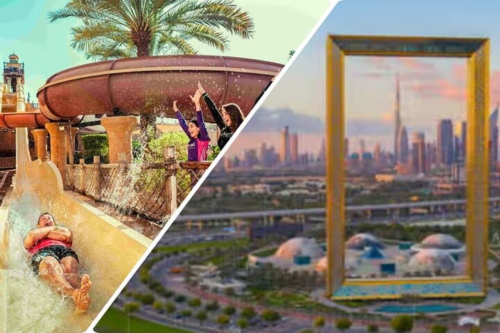 Wild Wadi & Dubai Frame Combo: Waterpark Thrills and Sky-High City Views