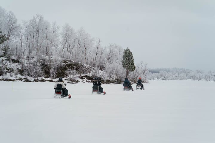 Explore Swedish Lapland: Thrilling Snowmobile Tour on the Frozen Torne River photo 3