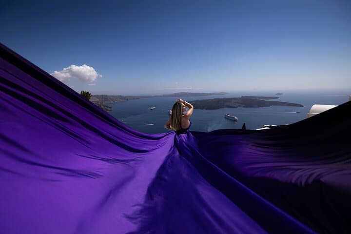 Santorini Flying Dress Photoshoot — Private Luxury Session in Oia & Imerovigli photo 5