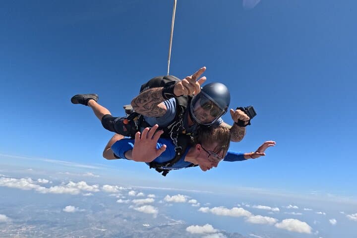 Skydive Over Barcelona: 13,000ft Tandem Jump with Round-Trip Transport photo 3