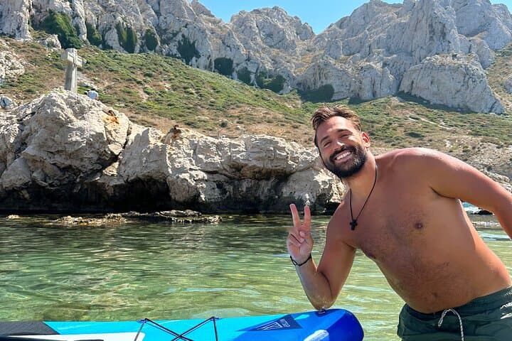Sunset Stand-Up Paddle Through the Calanques of Marseille
