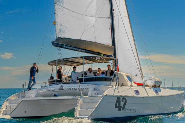 Barcelona Catamaran Cruise: 90-Minute Shared Sail with Swimming and Paddleboarding photo 2