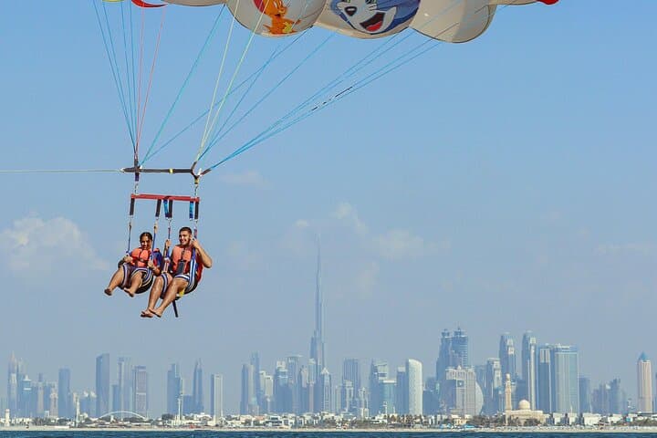 Parasailing Over Dubai’s Wonders: Burj Al Arab & Palm Views photo 3