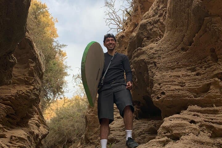 Sunset Sandboarding in Taghazout Dunes: Bonfire, Tea & Camel Ride