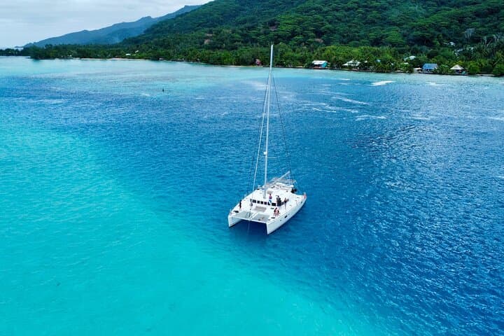 Luxury Private Catamaran Cruise in Moorea — Snorkel with Dolphins & Sunset Views photo 2