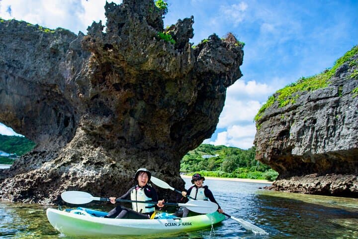 Kayak to Okinawa's Blue Cave and Snorkel with Tropical Fish photo 3