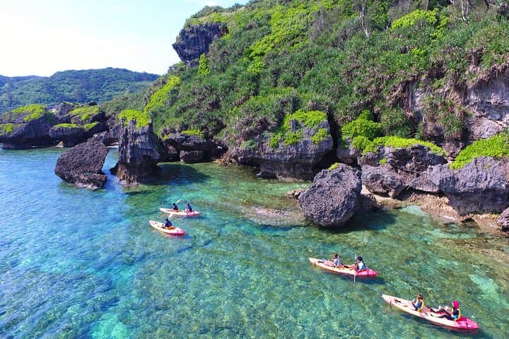 Kayak to Okinawa's Blue Cave and Snorkel with Tropical Fish photo 6