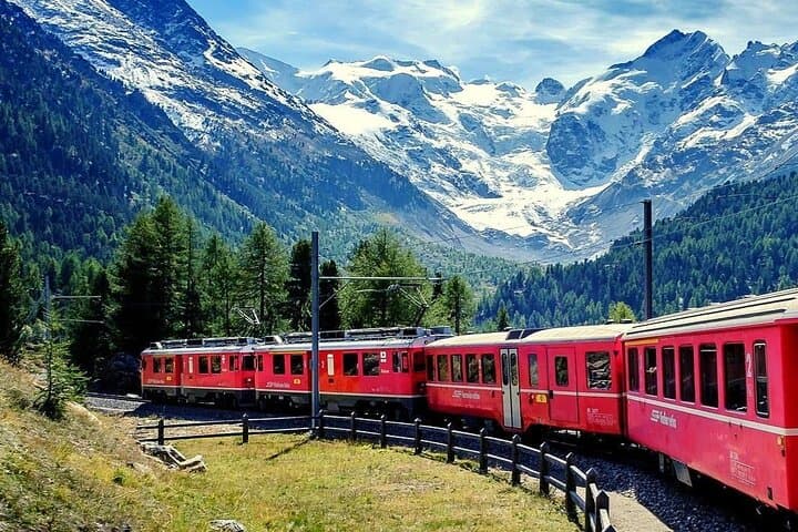 Bernina Express Day Trip from Milan: St. Moritz, Bernina Pass & Morteratsch Glacier